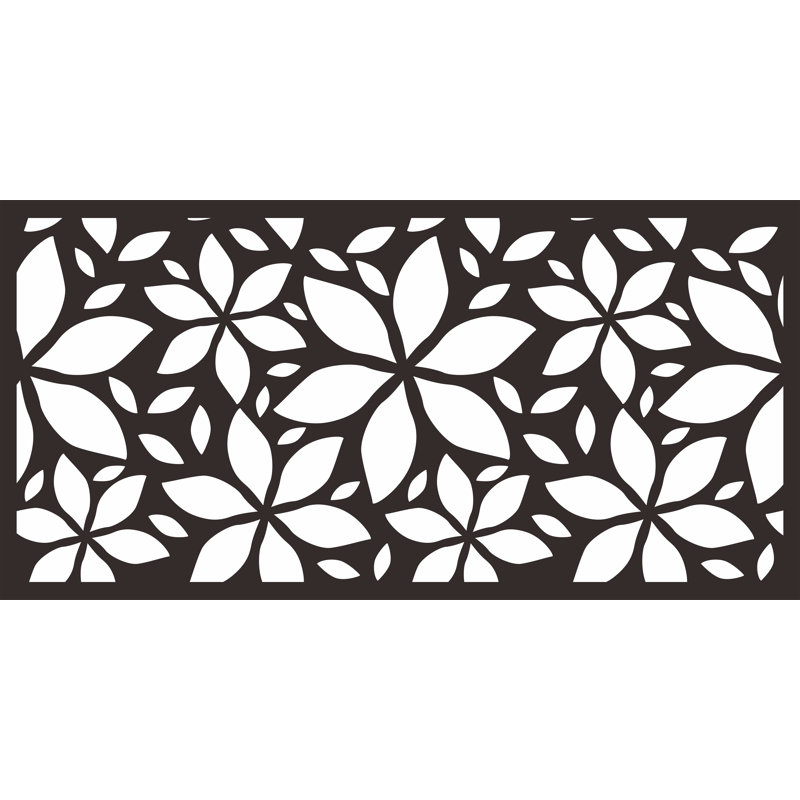 e-Joy 2 ft. H x 4 ft. W Laser Cut Metal Fence Panel | Wayfair